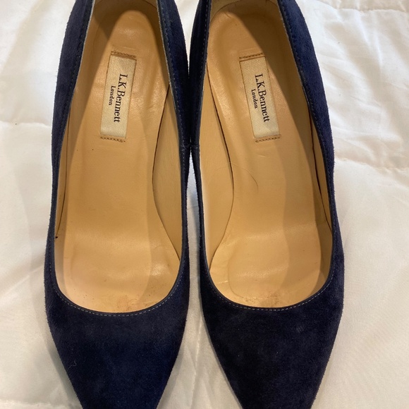 LK Bennett Navy Suede heels - Picture 8 of 8
